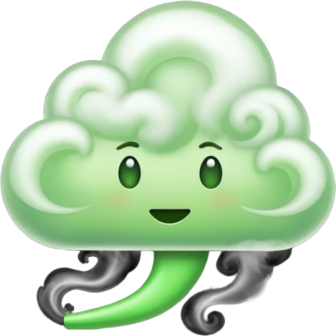 green fart smoke emoji