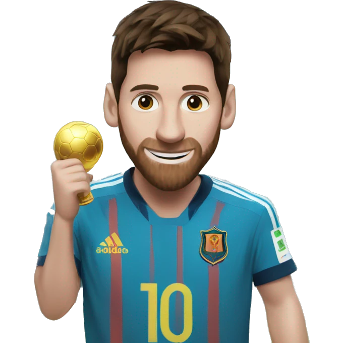 Messi winning world cup emoji