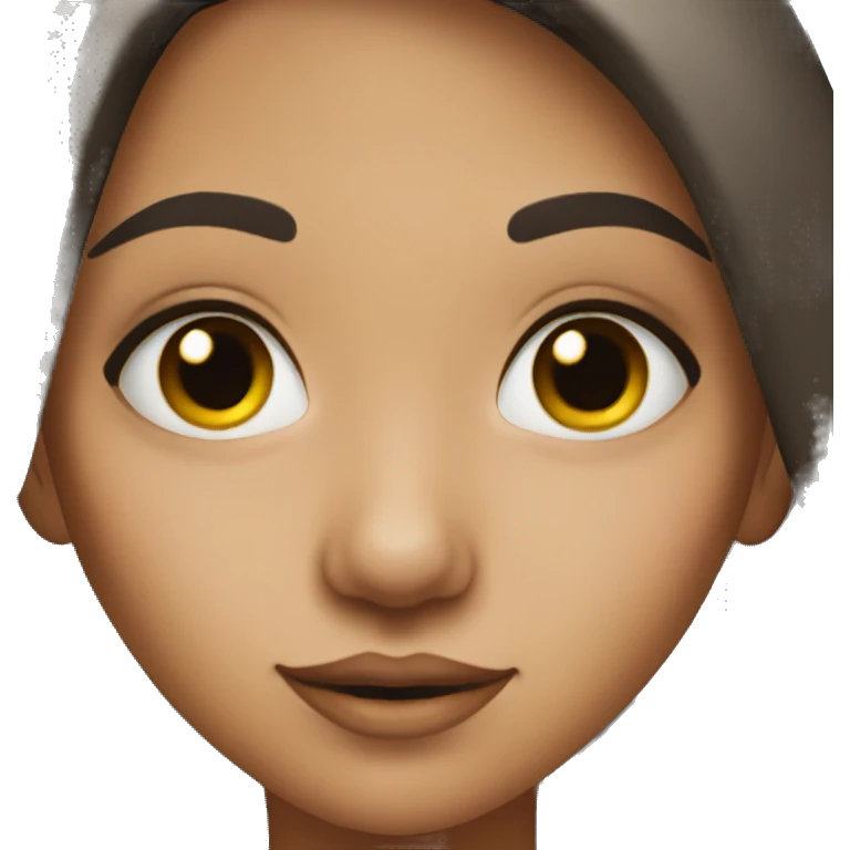 brunette girl with piercing on her nose emoji