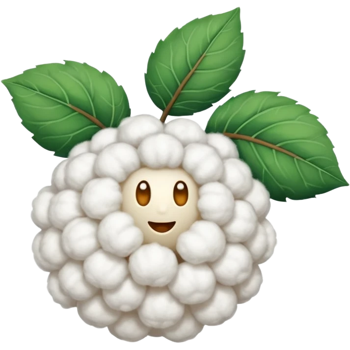 Cotton plant no face emoji