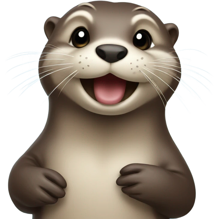 Otter blowing a kiss emoji