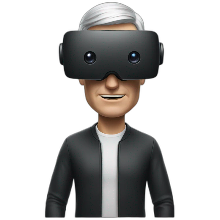 tim cook with VR emoji