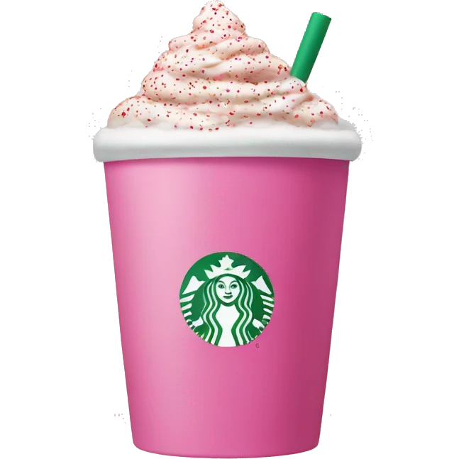 Pink Christmas Starbucks  emoji