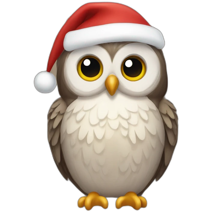 Christmas owl emoji