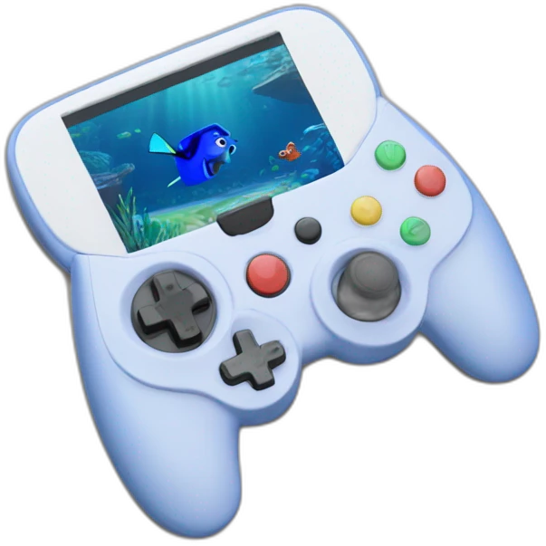 finding dory holding controller pad emoji
