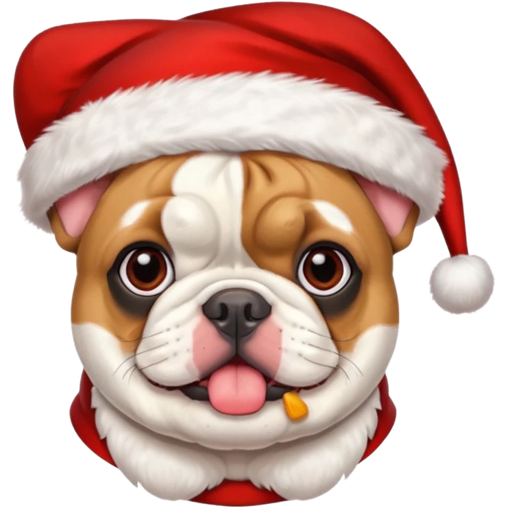 christmassy french bulldo emoji