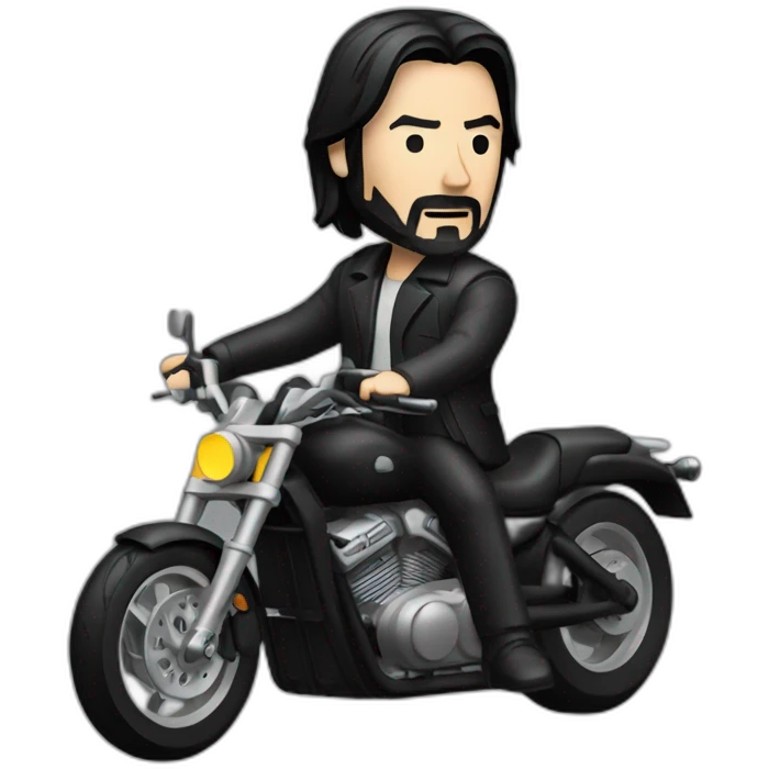 JOHN WICK WITH MOTORCYCLE emoji