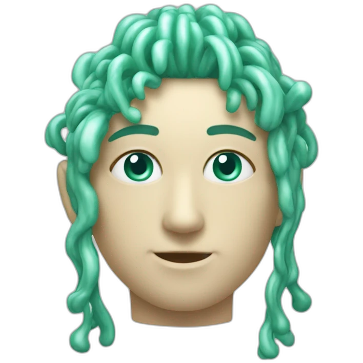 Cerveau vert turquoise emoji