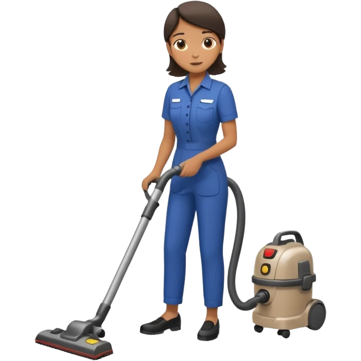 housekeeper vacuum the floor emoji