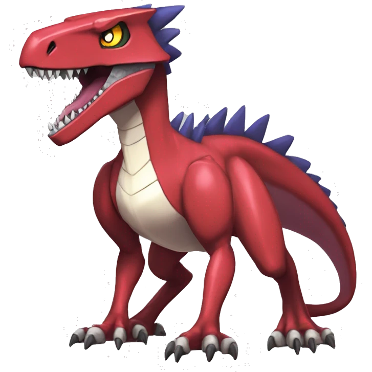  Cool Edgy Digimon-Fakemon-Guilmon-Genesect-Velociraptor-Dragon full body emoji