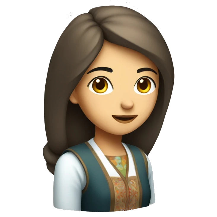 isometric sprite Turkish girl emoji