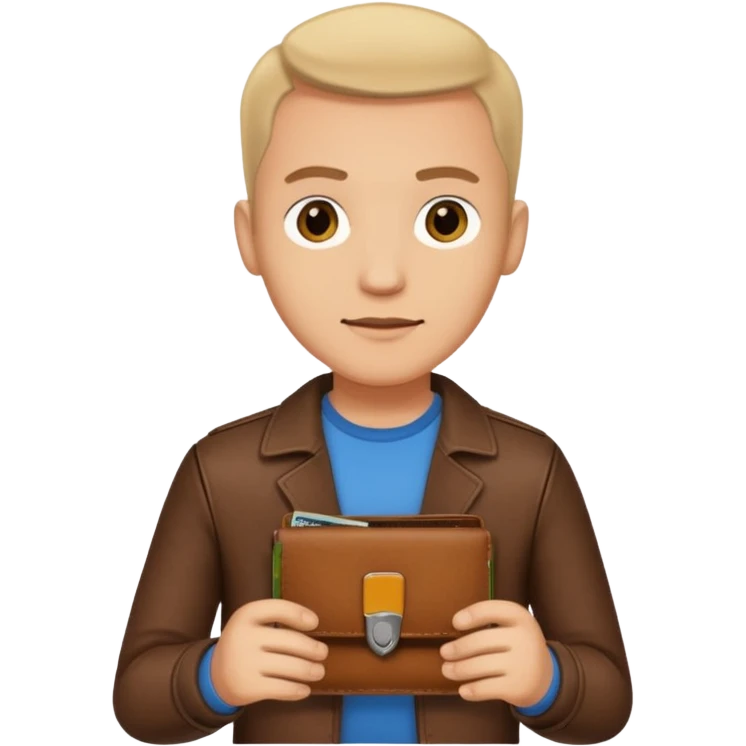 ligth man with wallet  emoji