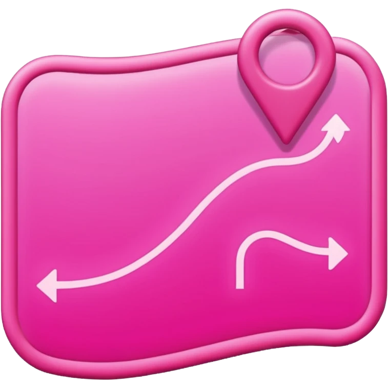 pink big gps map lines emoji