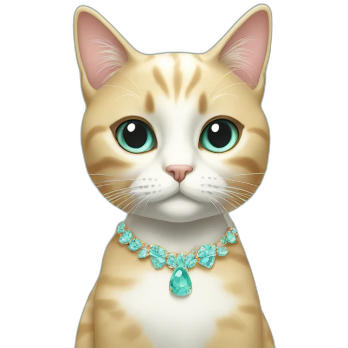 Tiffany fashionable cat emoji