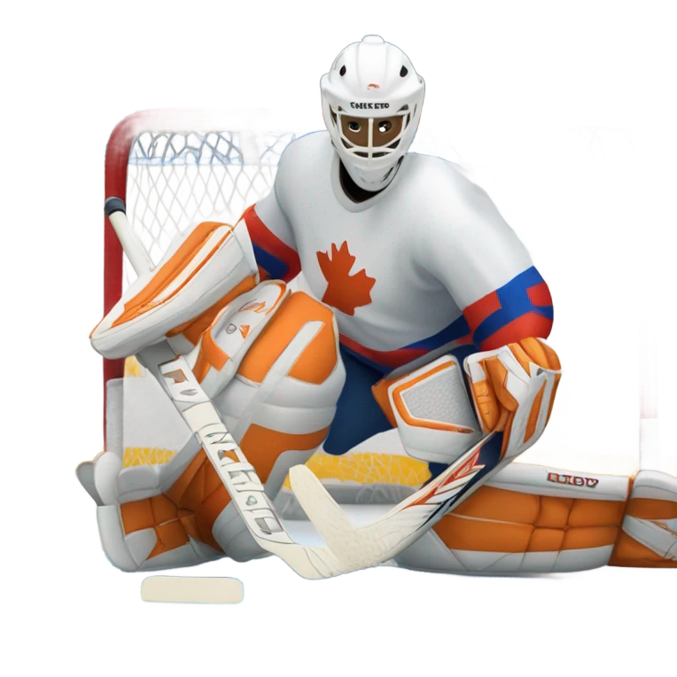 Hockey goalie doing the splits emoji
