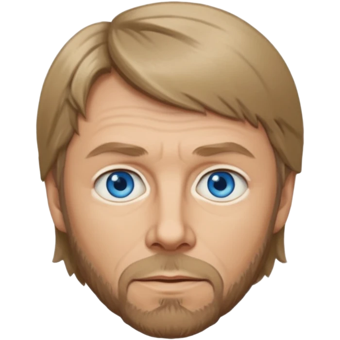 Bjorn Ulvaeus with blue eyes, dark blonde hair emoji