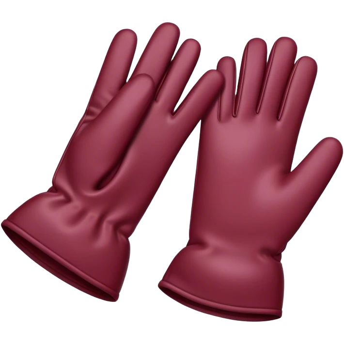 burgundy gloves emoji