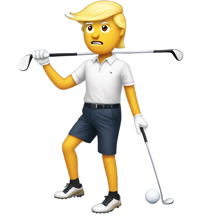 Trump golfing  emoji