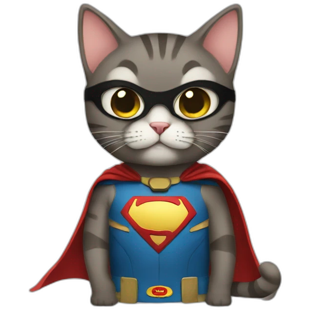 Super hero cat emoji