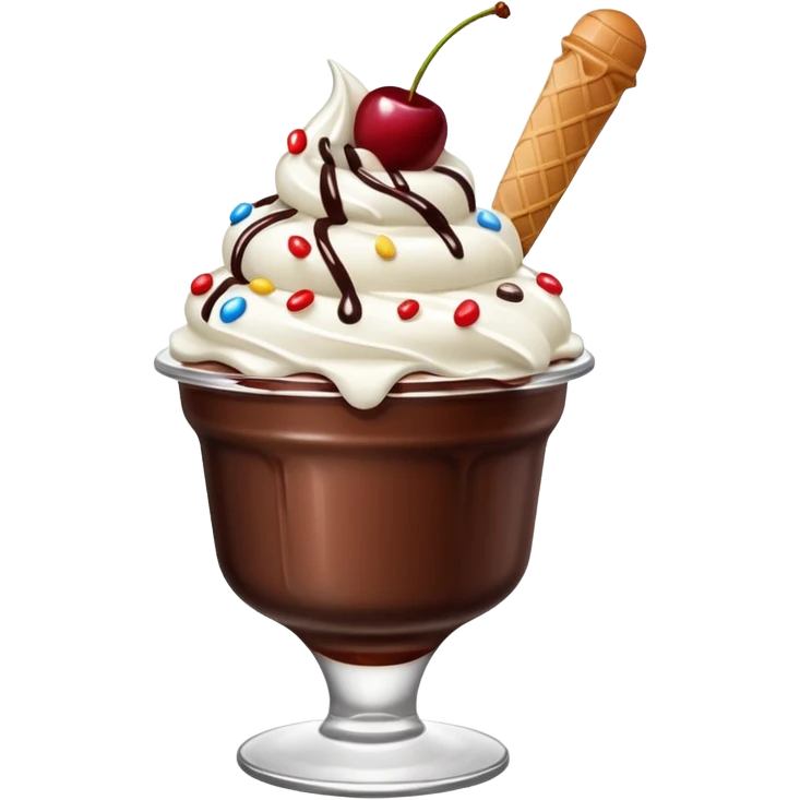 Ice Cream Chocolate Sundae with Cherry


 emoji