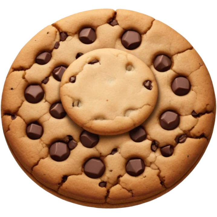 all brown chocolate chip cookie emoji