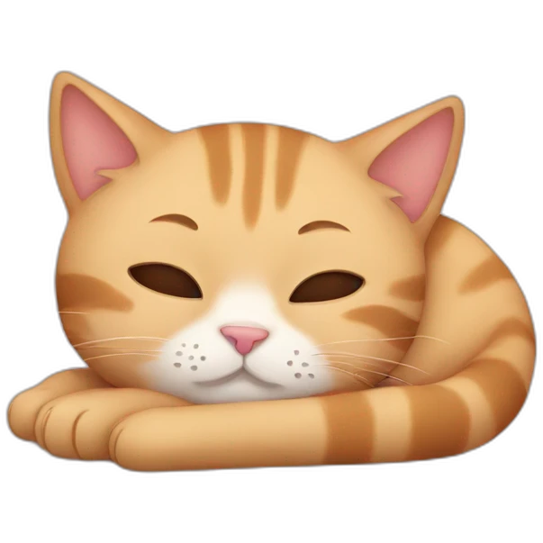 Cute cat sleeping emoji