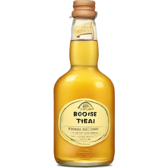 ginger,lemon and whiskey label  emoji
