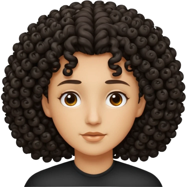 Cabelo cacheado emoji