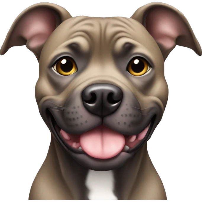 black pitbull love  emoji