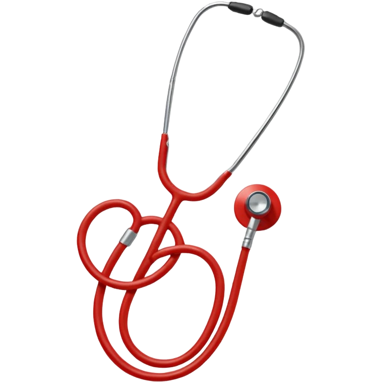 Red stethoscope thats prominent and single sided emoji