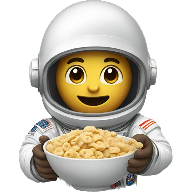 Spaceman eating cereal  emoji