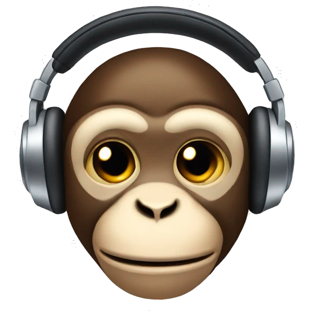 Monkey wearing headphones  emoji