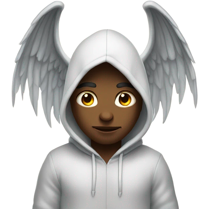 demon in hoodie with angel wings emoji