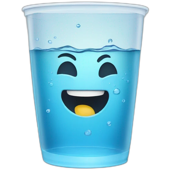 happy half empty cup of water emoji