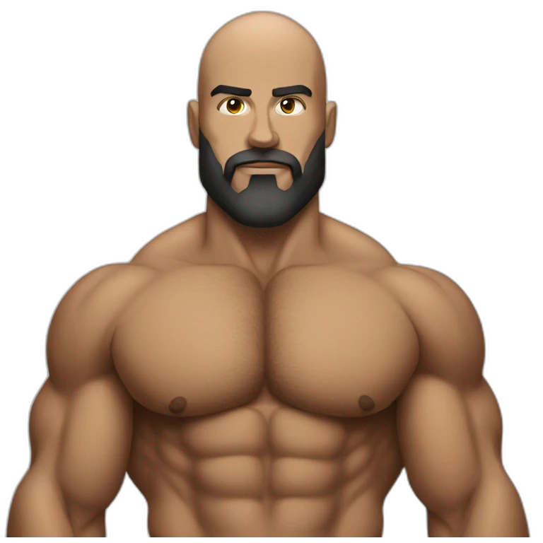 Deadlift bald beard emoji
