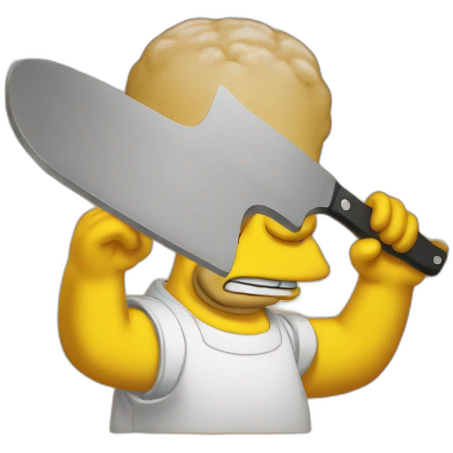 Homer Simpson qui mange une planche de bois emoji