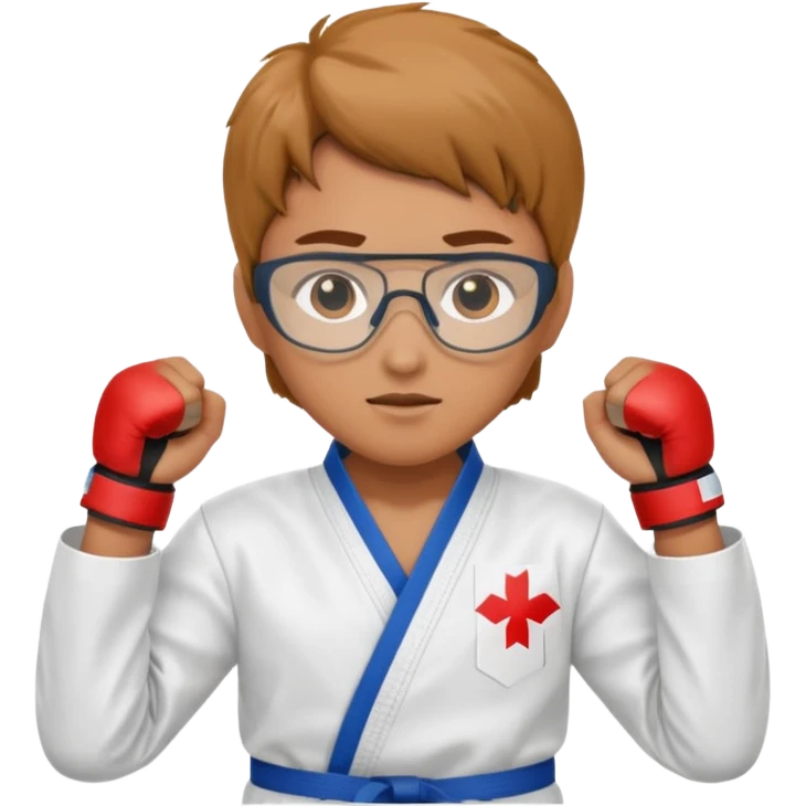 Scientist doing taekwondo emoji