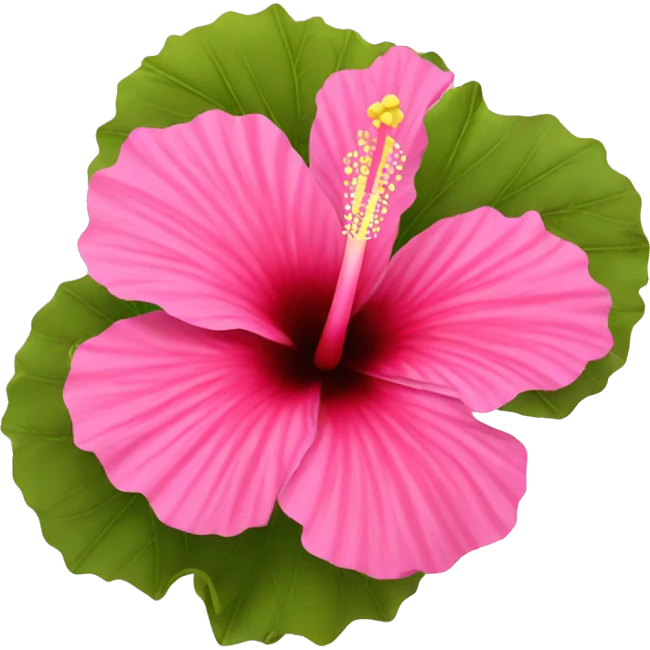 Pink hibiscus  emoji