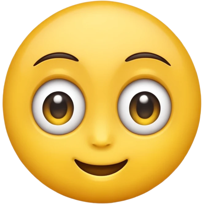 Sassy emoji with big eyes emoji