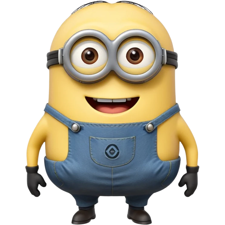 A yellow minion showing his butt emoji