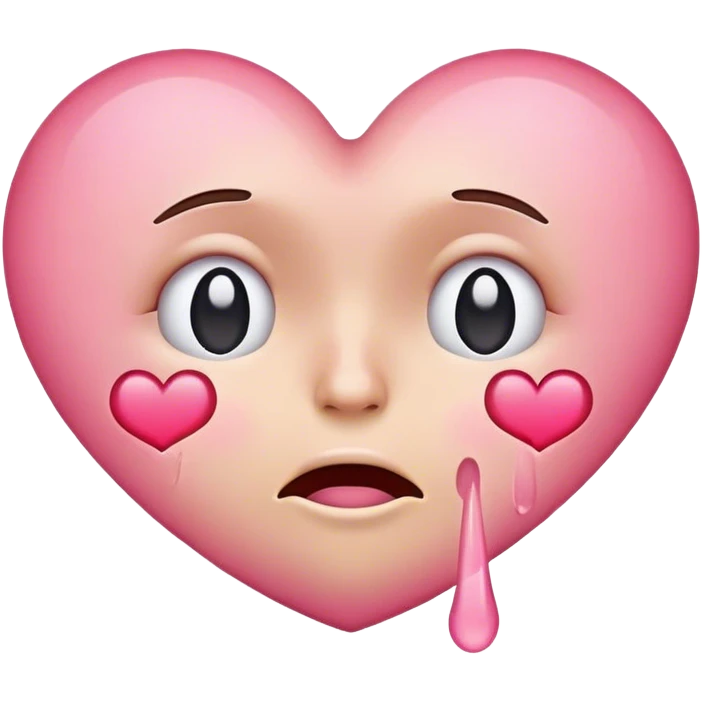make a crying in love emoji emoji
