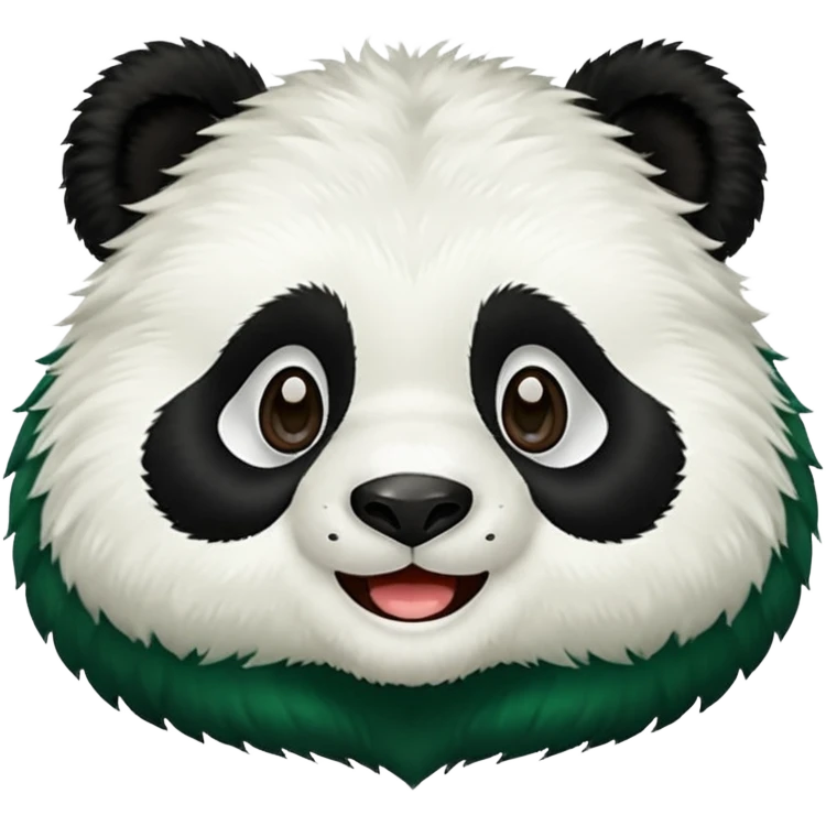 make a cute dark green panda emoji emoji