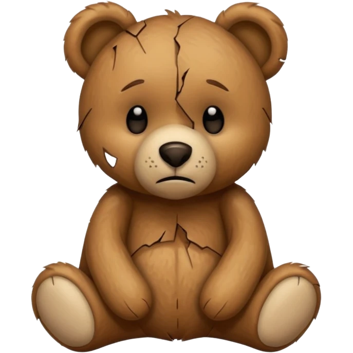 Hurt teddy bear emoji