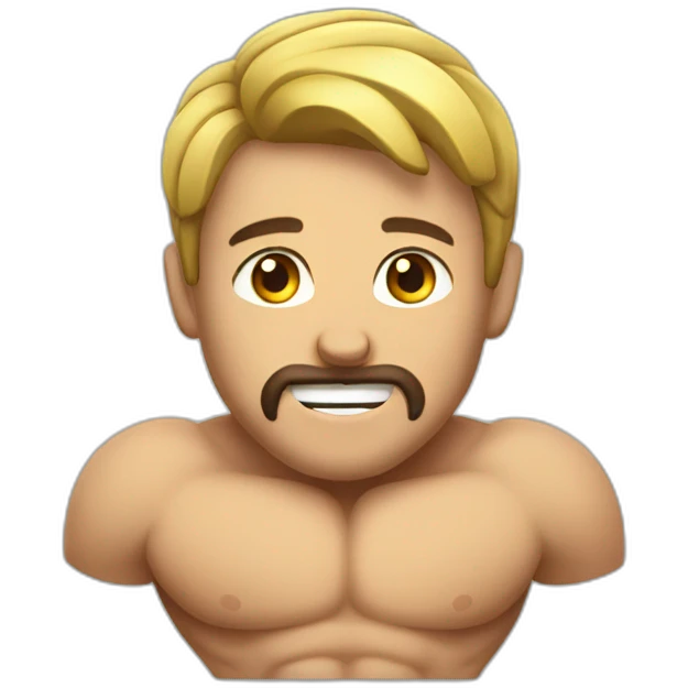 Muscly guy emoji