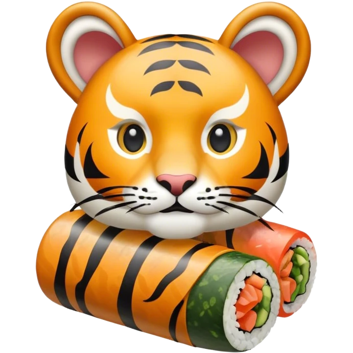 Tiger making gimbap emoji