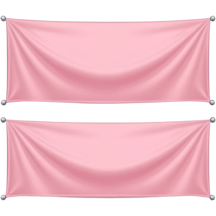 Flat light pink horizontal banner emoji