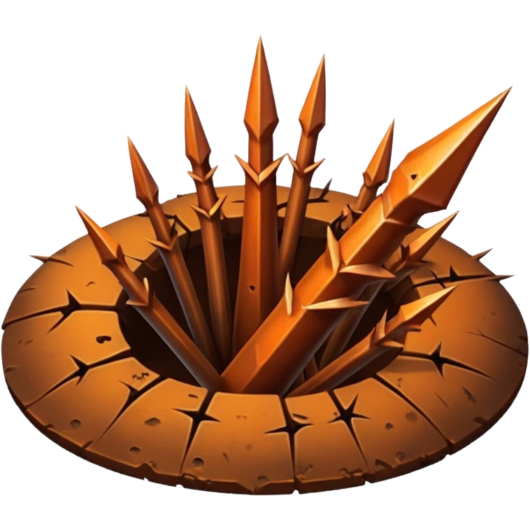 Sharp Thorns trap on the ground  emoji