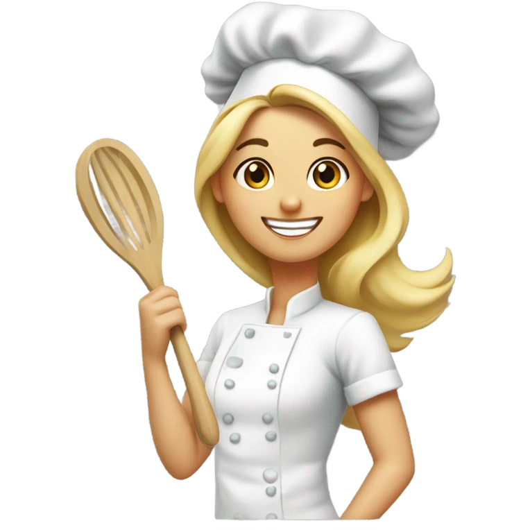 blonde haired girl baker emoji