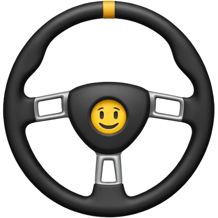 steering wheel no smile  emoji