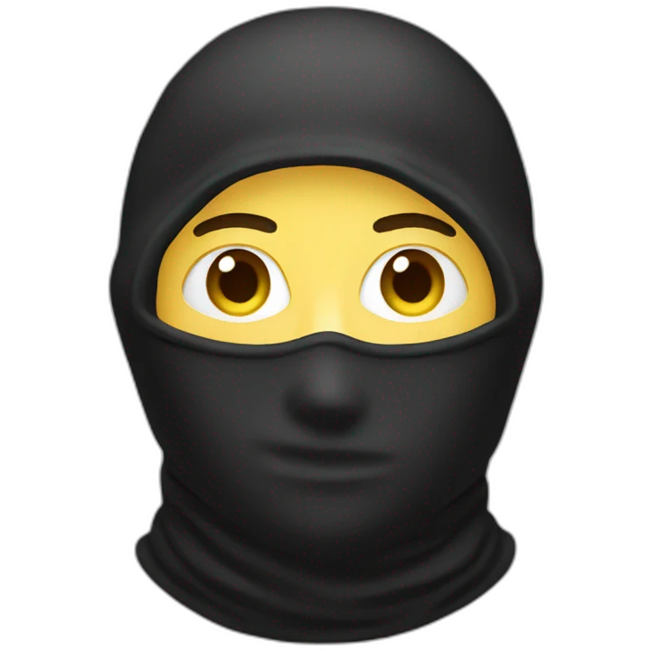 Balaclava black emoji